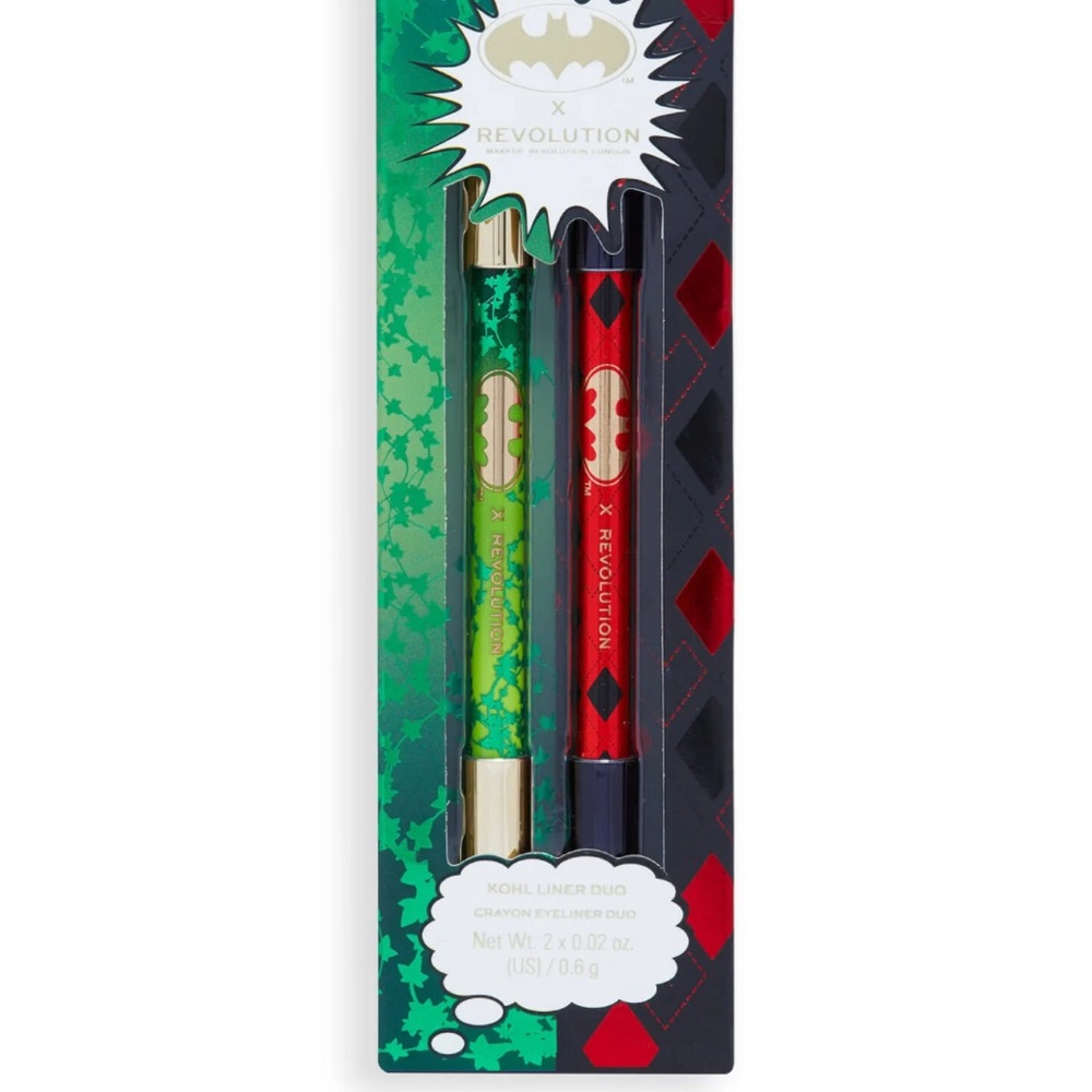 Revolution Batman X Makeup Liner Duo in Green and Red